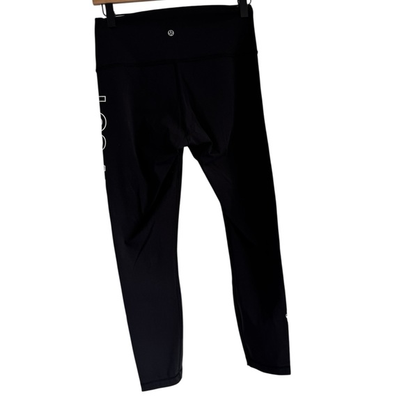 Lululemon Los Angeles Logo Black Leggings Size 8 - Picture 3 of 7